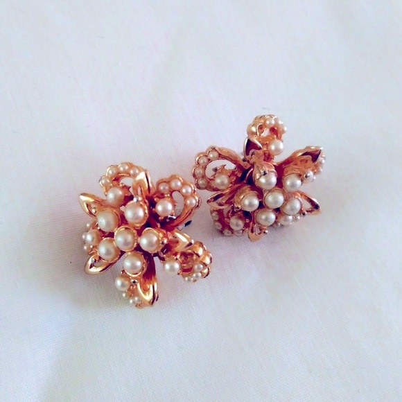 ⭐Antique⭐️Gold and Pearl Earrings - Picture 3 of 7